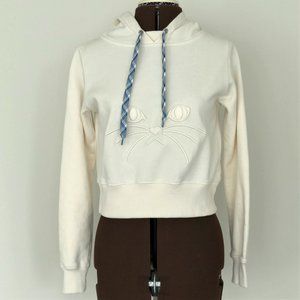 Paul & Joe Sister Cream Cropped Hoodie Size 0